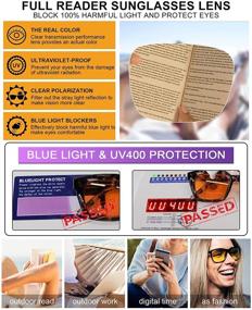 img 2 attached to 🕶️ 98% Blue-Blocking MARE AZZURO Reading Sunglasses for Women - Computer Eyewear from 0 1.0 to 3.5 Magnification