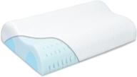 🛏️ orthopedic contour memory foam pillow: neck pain relief for back, stomach, side sleepers логотип