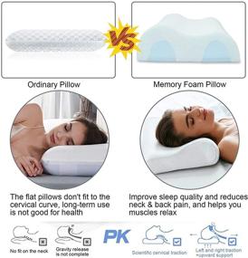 img 1 attached to 🛏️ Orthopedic Contour Memory Foam Pillow: Neck Pain Relief for Back, Stomach, Side Sleepers