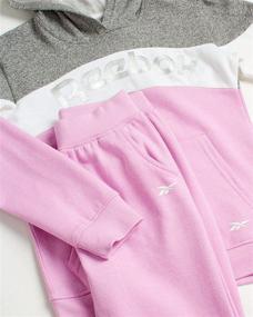 img 3 attached to 👧 Stylish Reebok Girls Jogger Set Sweatshirt: trendy clothing that keeps girls active