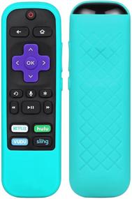 img 4 attached to 📱 Symotop Silicone Remote Cover Case for Roku 3600R/3800/3900/Voice RCAL7R Remote - Blue: Compatible with TCL Roku Steaming Stick/Voice/Express/Premiere TV Remote Controller