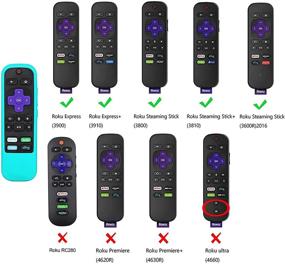 img 3 attached to 📱 Symotop Silicone Remote Cover Case for Roku 3600R/3800/3900/Voice RCAL7R Remote - Blue: Compatible with TCL Roku Steaming Stick/Voice/Express/Premiere TV Remote Controller