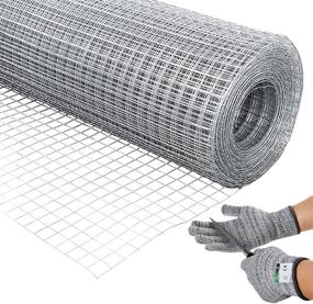 img 4 attached to 36-inch x 100-foot 1/2-inch Hardware Cloth, 19 Gauge Galvanized Welded Cage Wire, Poultry Hardware Cloth Wire Mesh, Square Metal Chicken Snake Fencing, Gopher Proof Fence, Raccoon Rabbit Pen, Gutter…