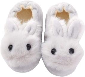 img 4 attached to DADAWEN Toddler Slippers: Cute Cartoon Animal Boys' Shoes for Comfort and Style