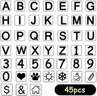 🎨 baisdy alphabet letter number stencils 45pcs for painting on wood, canvas, scrapbook, journal – 4 inches logo