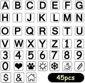 img 4 attached to 🎨 BAISDY Alphabet Letter Number Stencils 45pcs for Painting on Wood, Canvas, Scrapbook, Journal – 4 Inches