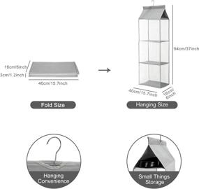 img 3 attached to 👜 Hassle-Free Unpacking: TABITORA Grey Hanging Handbag Organizer Simplifies Bag Organization