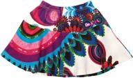 desigual girls peacock circle skirt logo