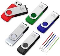 🔌 get high-speed 16gb samke usb flash drive with 5x swivel memory sticks - thumb drives with led indicator, available in black, blue, red, white, and green logo