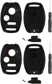 img 1 attached to 🔑 KeylessOption Keyless Entry Remote Key Shell Case Cover Repair for Honda Civic CR-V CR-Z Fit Odyssey + Screwdriver (Pack of 2)