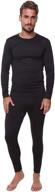 🔥 ultimate comfort and warmth: men's thermal underwear long john set with soft fleece lining and long sleeve shirt logo