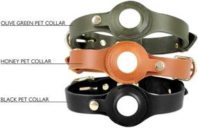 img 1 attached to 🐶 AirCollar Dog Collar with Apple AirTag 2021: Ultimate Protection for Your Pup – Premium Leather Design, Prevents Loss – Secure Pocket, Comfortable Fit