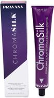 🌸 pravana крем краска для волос chromasilk, 7.52 махагоновый фиолетово-блонд с шелком и кератиновым белком. логотип