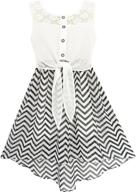 👗 chiffon striped girls' clothing by sunny fashion logo