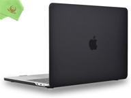 🖥️ ueswill macbook pro 16 inch case cover black: smooth matte hard shell, touch bar & usb-c, model a2141, 2019 2020 release logo