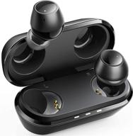 🎧 ipx8 waterproof sport wireless earbuds bluetooth headphones, g10 game mode bluetooth earbuds with usb-c charging, 36h playtime, precise touch control, twin & mono mode logo