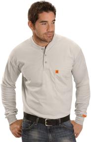 img 2 attached to Wrangler WORKWEAR Resistant Sleeve Henley Men's Clothing