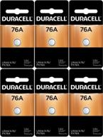 6-пак duracell lr44 с технологией duralock 1.5v кнопочных батареек. логотип