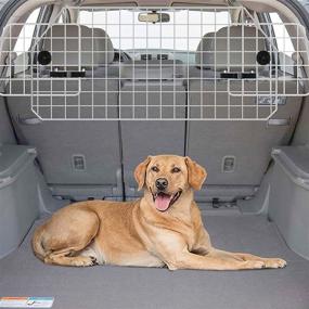 img 4 attached to 🐾 Gtongoko Adjustable Dog Car Barriers - Heavy Duty Wire Mesh Universal Vehicle Separator for SUVs, Cars, and Vehicles - Pet Compartment Door Ensuring Safety in Cargo Area of Vehicle Trunk