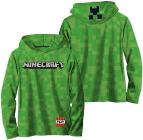 img 3 attached to 👾 Minecraft Sleeve Character Graphic Hoodie - Boys' Clothing