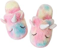 slippers rubber unicorn furry winter logo