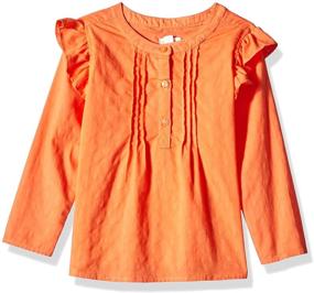 img 1 attached to Gymboree Kids' Long Sleeve Ruffle Raglan Knit Tee for Girls