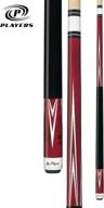 🎱 classic crimson birds-eye maple players c-801 cue with white outline points logo