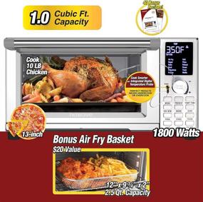 img 2 attached to 🔥 NUWAVE BRAVO XL Convection Smart Oven: 12 Presets, 3 Fan Speeds, 5-Quartz Heating Elements, Digital Temperature Probe - Perfect for Pizza, Chicken, Bake, Roast, Grill, Toast, and More!