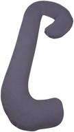🛌 leachco snoogle chic jersey cover in sky gray: ultimate comfort and style logo