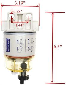 img 2 attached to Идеальный топливный водоотделитель морской 120AT NPT ZG1/4-19 автомобильные запчасти с монтажом - полный комбинированный фильтр для дизельного двигателя (включает 2 монтажных элемента, 2 заглушки)