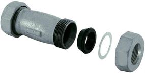 img 1 attached to 🔧 High-Quality EZ-FLO 20562 Galvanized Long Pattern Compression Coupling - 1/2 inch IPS Size - Durable Gray Finish - Dimensions: 1.5 x 1.8 x 4.3