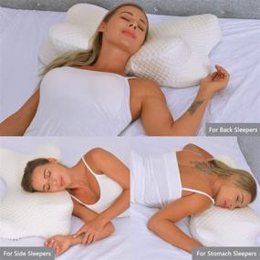 img 2 attached to DYD Memory Foam Bed Pillows: Patented Design for Supportive & Neck Pain Relief, Perfect for Back/Side/Stomach Sleepers. Orthopedic Neck Pillow with Washable Cover.