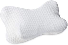 img 4 attached to DYD Memory Foam Bed Pillows: Patented Design for Supportive & Neck Pain Relief, Perfect for Back/Side/Stomach Sleepers. Orthopedic Neck Pillow with Washable Cover.