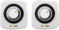 ⏲️ bn-link 24-hour mechanical timer outlet, indoor use, 2 prong, pack of 2 logo