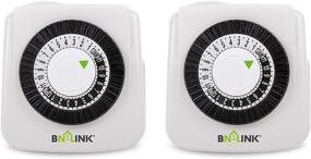 img 4 attached to ⏲️ BN-LINK 24-Hour Mechanical Timer Outlet, Indoor Use, 2 Prong, Pack of 2
