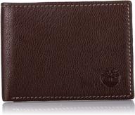 timberland slimfold black leather wallet: sleek and stylish accessory logo