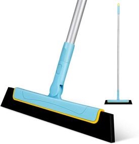 img 4 attached to 🧹 Yocada Floor Squeegee 51in Broom: Efficient Cleaning Tool for Shower, Bathroom, Kitchen, and More - Remove Pet Hair, Fur, Water, Foam from Floors, Tiles, Windows, and Glass with Long Adjustable Handle and Anti-Static Design - Household Blue