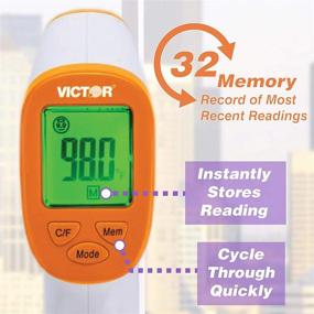 img 1 attached to 🌡️ Victor T9000 Non-Contact Digital Infrared Forehead and Wrist Thermometer: Accurate Temperature Measurement for Adults and Kids, White/Orange