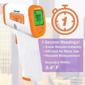 img 3 attached to 🌡️ Victor T9000 Non-Contact Digital Infrared Forehead and Wrist Thermometer: Accurate Temperature Measurement for Adults and Kids, White/Orange