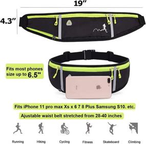 img 1 attached to Peicees Waterproof Fanny Pack with Bottle Holder - Ideal Waist Pack for Gym and Travel, Adjustable Reflective Phone Holder for iPhone 13 and Samsung Galaxy S20