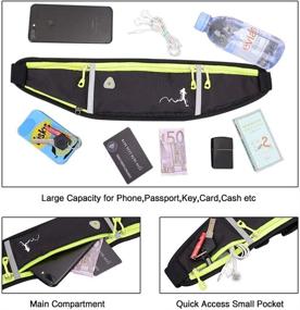 img 2 attached to Peicees Waterproof Fanny Pack with Bottle Holder - Ideal Waist Pack for Gym and Travel, Adjustable Reflective Phone Holder for iPhone 13 and Samsung Galaxy S20