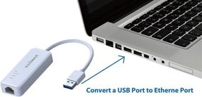 img 2 attached to 🔌 Edimax USB 3.0 Gigabit Ethernet Adapter, 1Gbps USB to RJ45 LAN Converter for Enhanced Gaming and Streaming, Plug and Play, Windows, MacBook Pro/Air Compatible, EU-4306, White