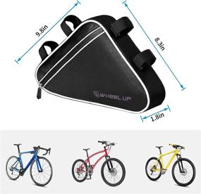 img 2 attached to Suruid Bike Storage Bag: Waterproof Triangle Bicycle Bag for MTB & Road Bike - Large Capacity, Mesh Pocket - Bike Accessories Pack for Phone, Wallet, Keys & Tools