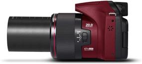 img 1 attached to Цифровая камера Minolta Pro Shot 20 МП с высокой четкостью изображения - 67-кратное оптическое увеличение, полное видео 1080p, карта памяти SD на 16 ГБ (красный)