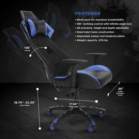 img 2 attached to 🔵 Blue RESPAWN RSP 200 Racing Style Gaming Chair