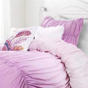 img 4 attached to Lush Decor Purple Ombre Fiesta 4-Piece Twin-XL Comforter Set