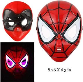 img 2 attached to 🕷️ Enhanced Playtime Fun with Kids Spiderman Capes LED Masks