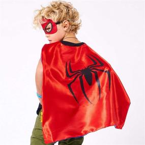 img 1 attached to 🕷️ Enhanced Playtime Fun with Kids Spiderman Capes LED Masks