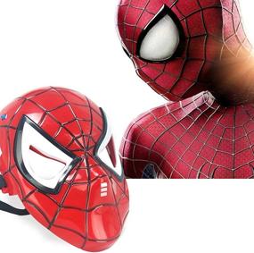 img 3 attached to 🕷️ Enhanced Playtime Fun with Kids Spiderman Capes LED Masks