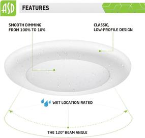 img 1 attached to 💡 ASD (24 Pack) 4 Inch LED Dimmable Disk Light - Low Profile Recessed Ceiling Fixture, White Finish - 10=60W Equivalent, 650 Lm 4000K - Wet Location, ETL & Energy Star Certified